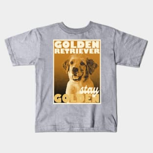 Retro Golden Retriever Kids T-Shirt